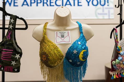 breast competition|Breast cancer awareness 'Bra Art' competition comes to a close..